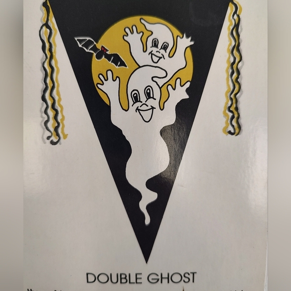 Vintage Fun Flag Halloween Ghost Banner Yard Flag 28"x40" Large Heavy Nylon NOS - Picture 7 of 7